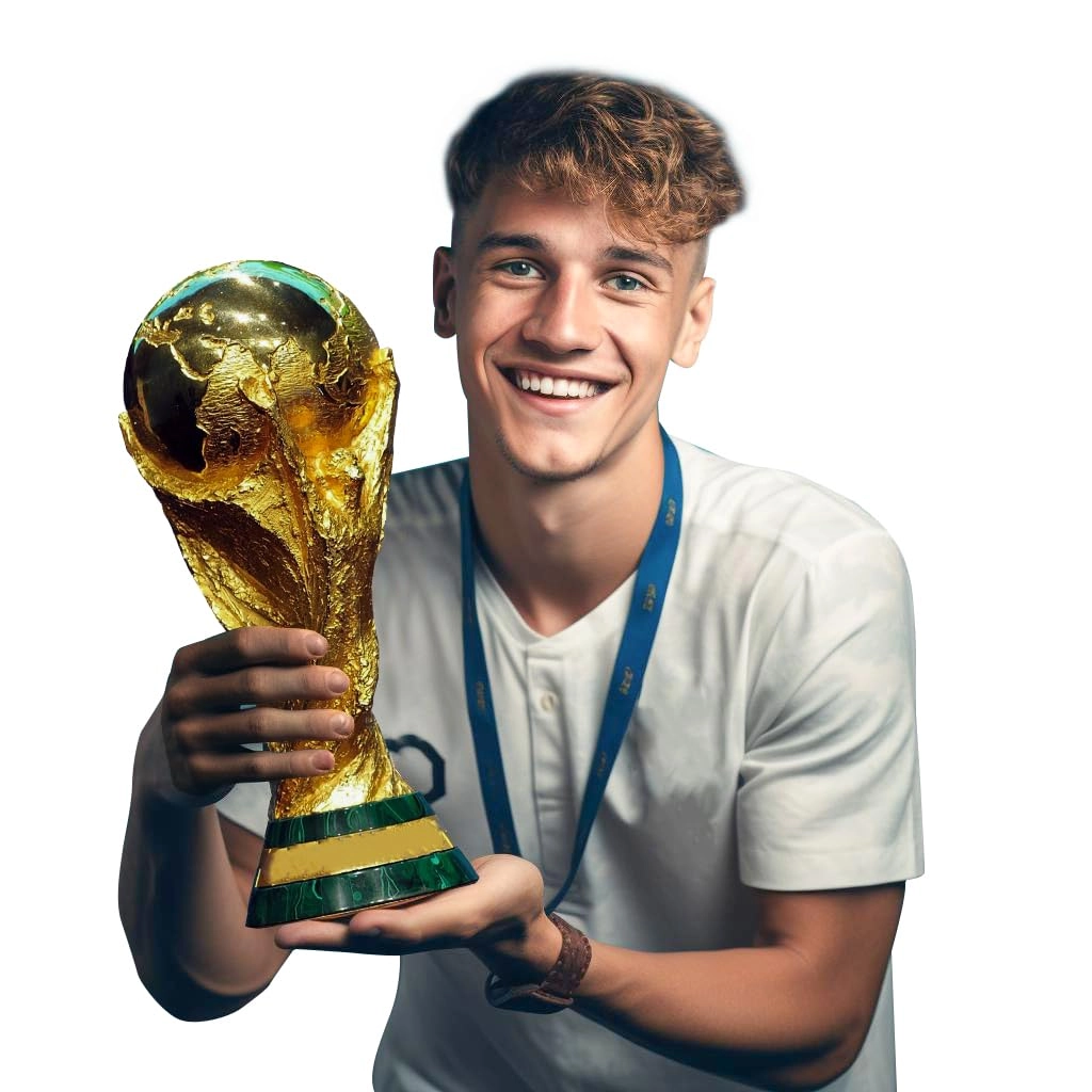 CHTRANS 2022 World Cup Replica Resin Soccer Trophy - 5.1IN