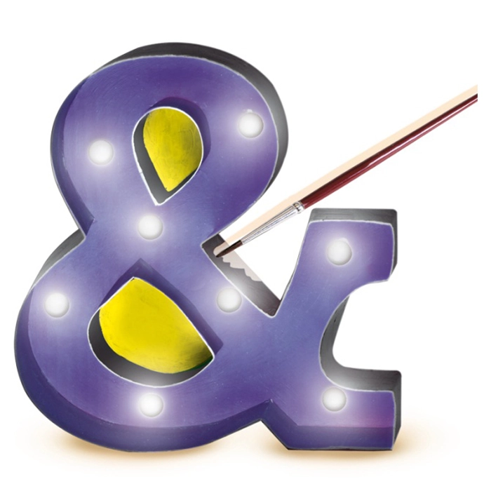 Making a Light Up Letter - Includes string lights 2 AA batteries