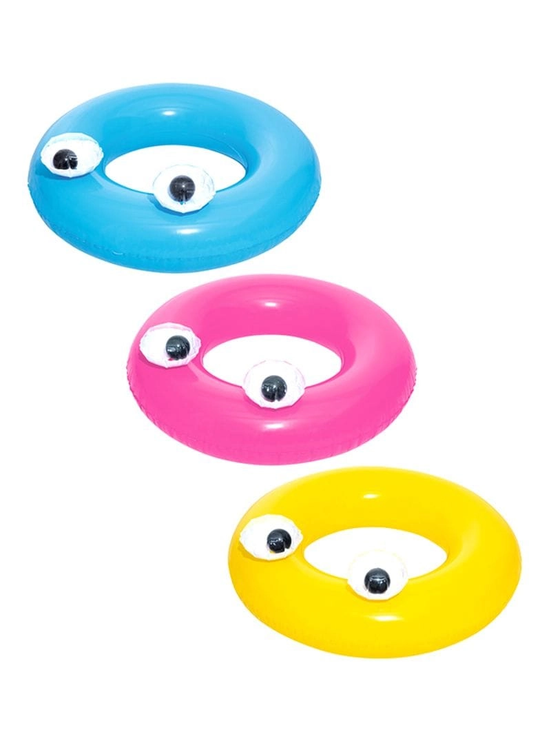 COLOR LAND CHILDRENS TOYS CENTER LLC Big Eyes Inflatable Swim Ring Set - 3-Piece 91Centimeter