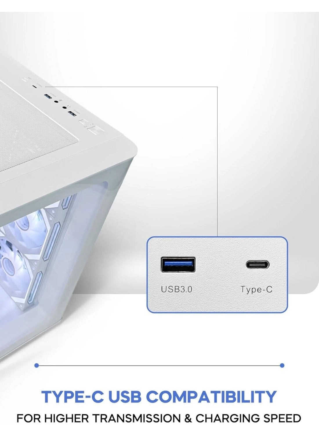 Vidrio - Curved Tempered Glass ATX/M-ATX/Mini-ITX