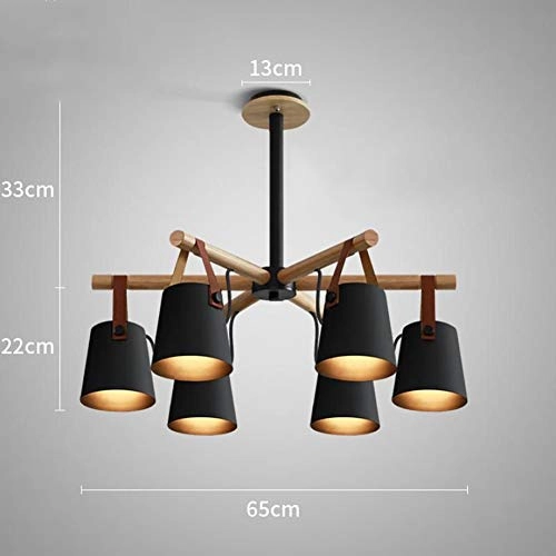 E27 Japanese Style Log Belt Chandelier - 4 head White