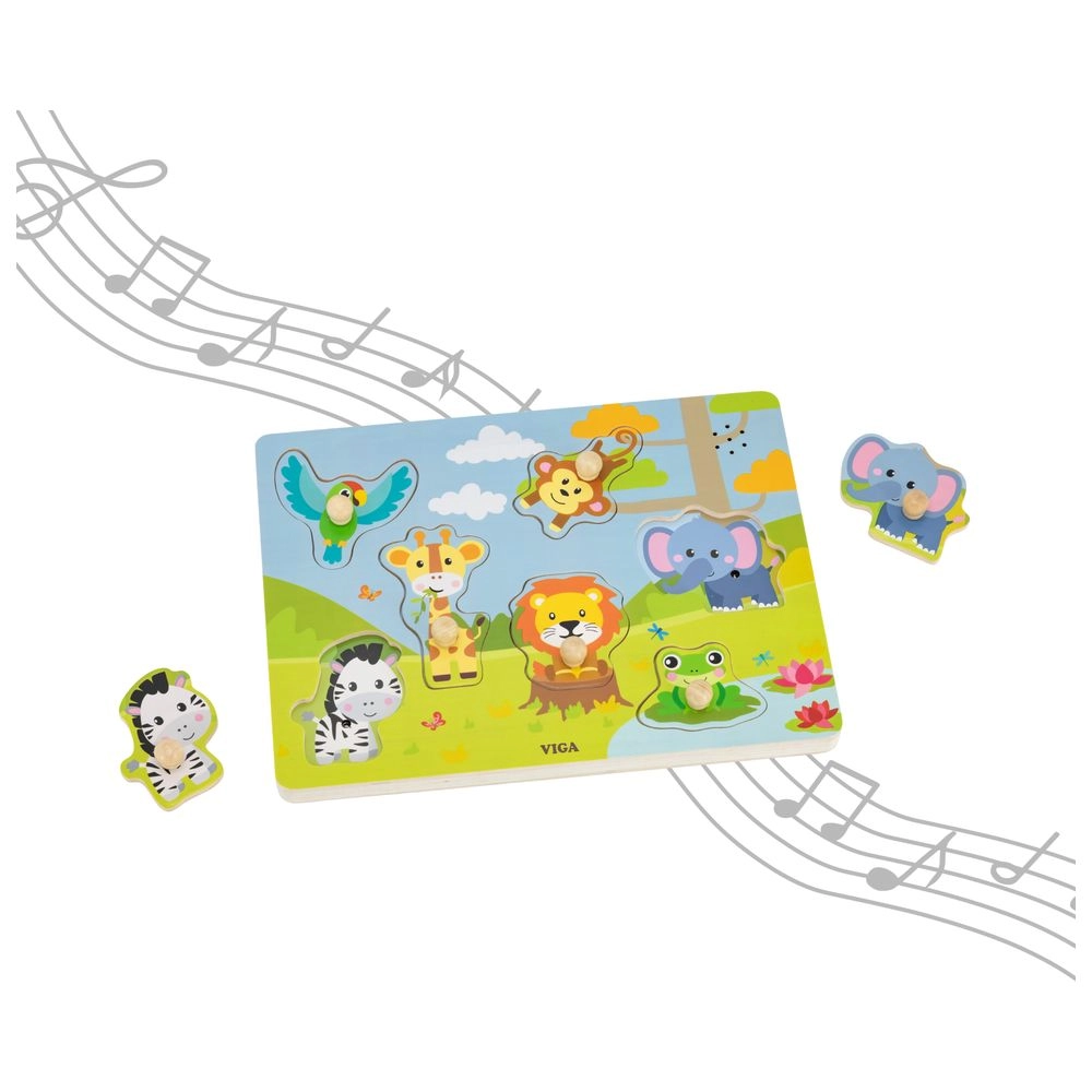 Jungle Animals Knob Puzzle - 18 months+ 7 pieces