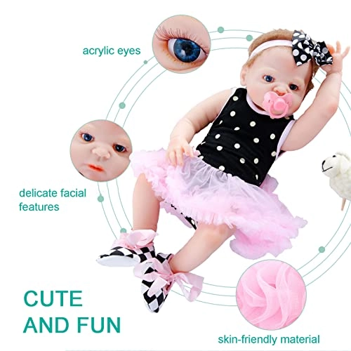 Reborn Baby Doll - 22 Inch Vinyl Girl Ages 3+