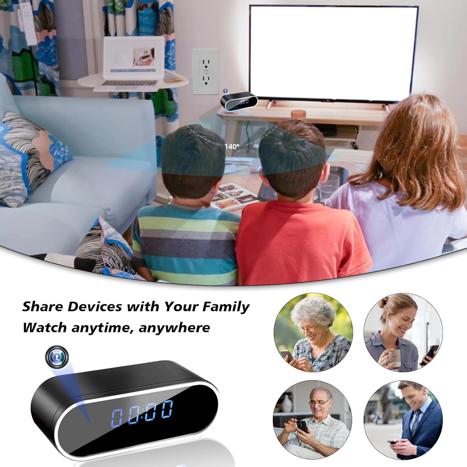 Smart Watch Camera 1080P