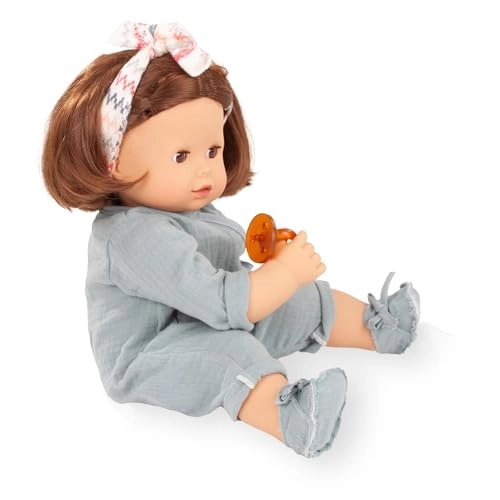 Maxy Muffin Doll - 16.5" Brown Hair Blue Romper Ages 3+