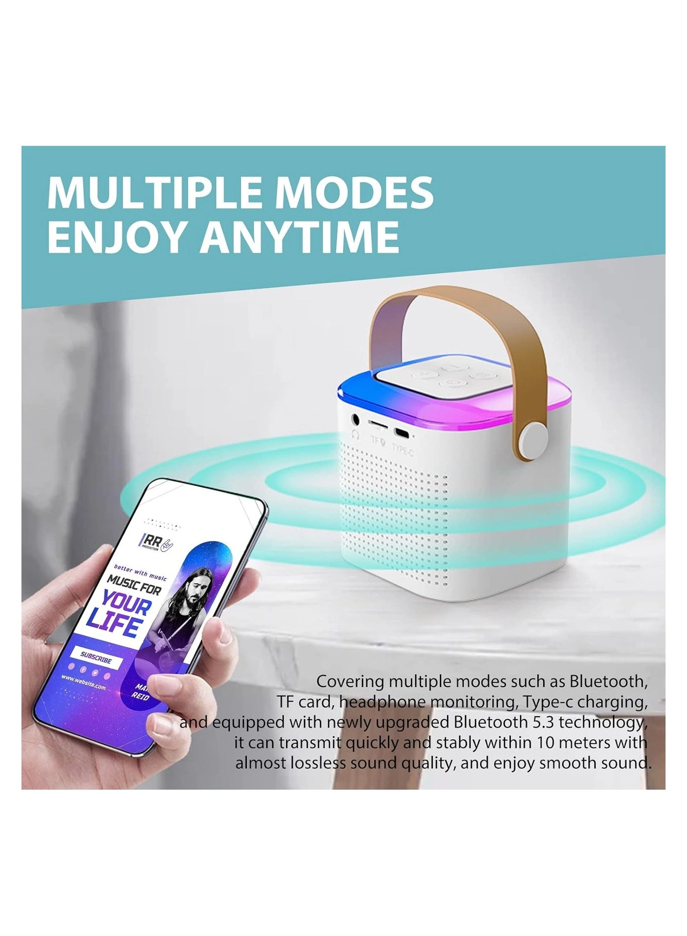 Kids Karaoke Machine - 2 Wireless Microphones