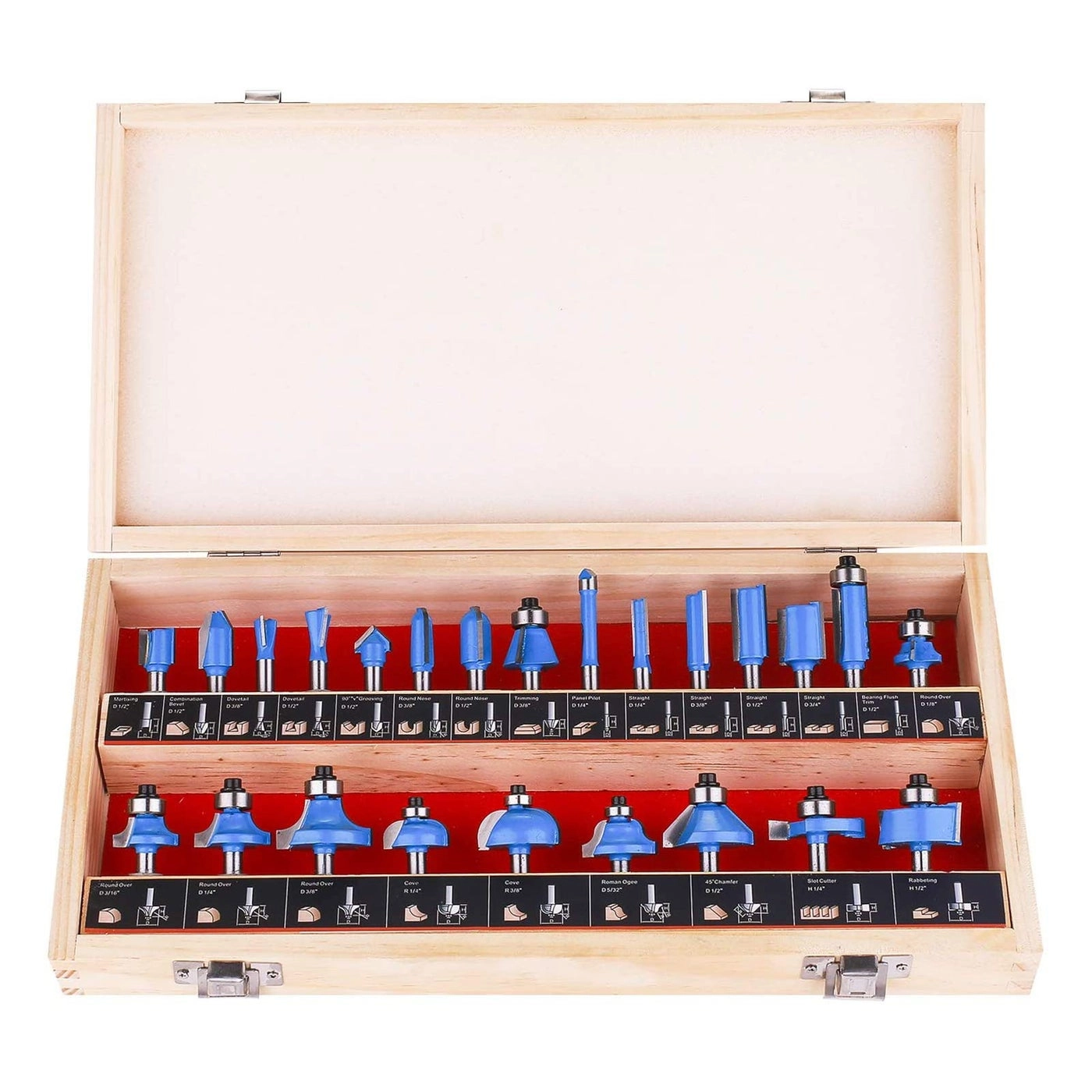 Router Bit Set - 1/4 Inch 24A Pieces