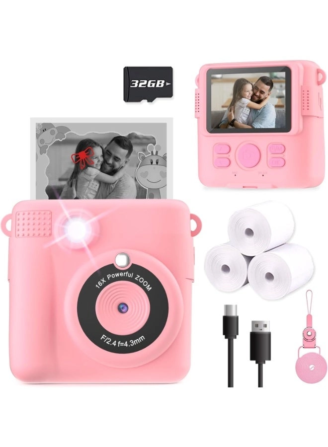 Blue Dune Instant Print Camera - 32GB SD Card Pink
