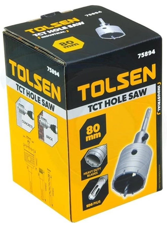 TCT hole saw - 3-1/8 inch (80mm) wood and stainless steel