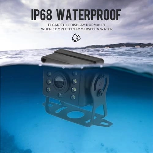 Rear View Camera with Monitor - Night Vision Wired