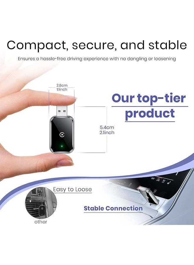 Wireless CarPlay Adapter - Mini Size USB & USB-C