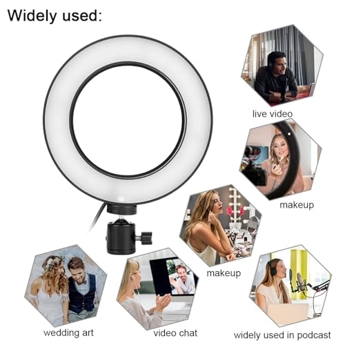 Ring Light Kit - 6 Inch 10 Levels Dimmable USB