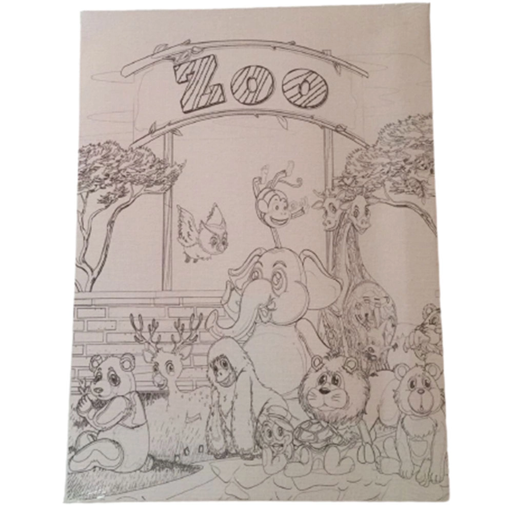 Mindset Canvas Diy Painting Board - 1 canvas board, 6 colors set, 1 brush for painting