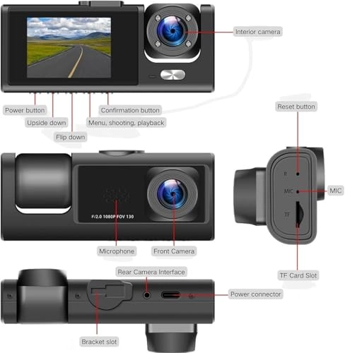 3 Channel Dashcam - 1080P