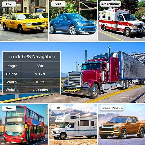 GPS Navigation - 7-inch Touch Screen 2023 North America Maps Lifetime Free Updates