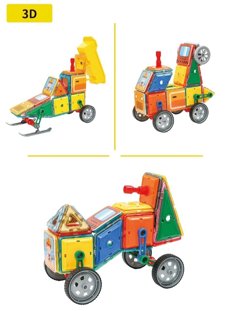 Stem Construction Magnetic Building Blocks - 65pcs