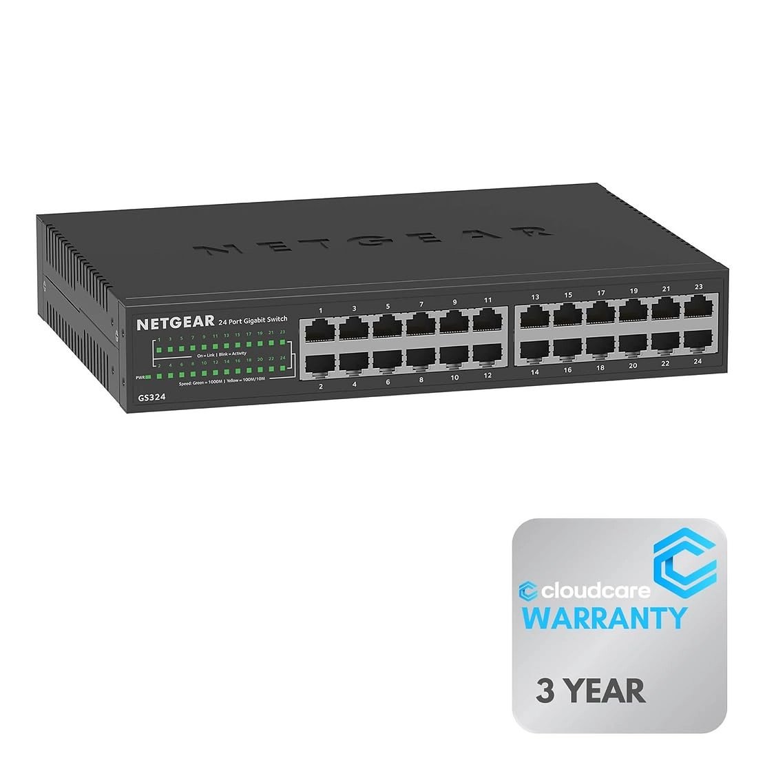 NETGEAR & Cloud Care Warranty GS324 - 24-ports