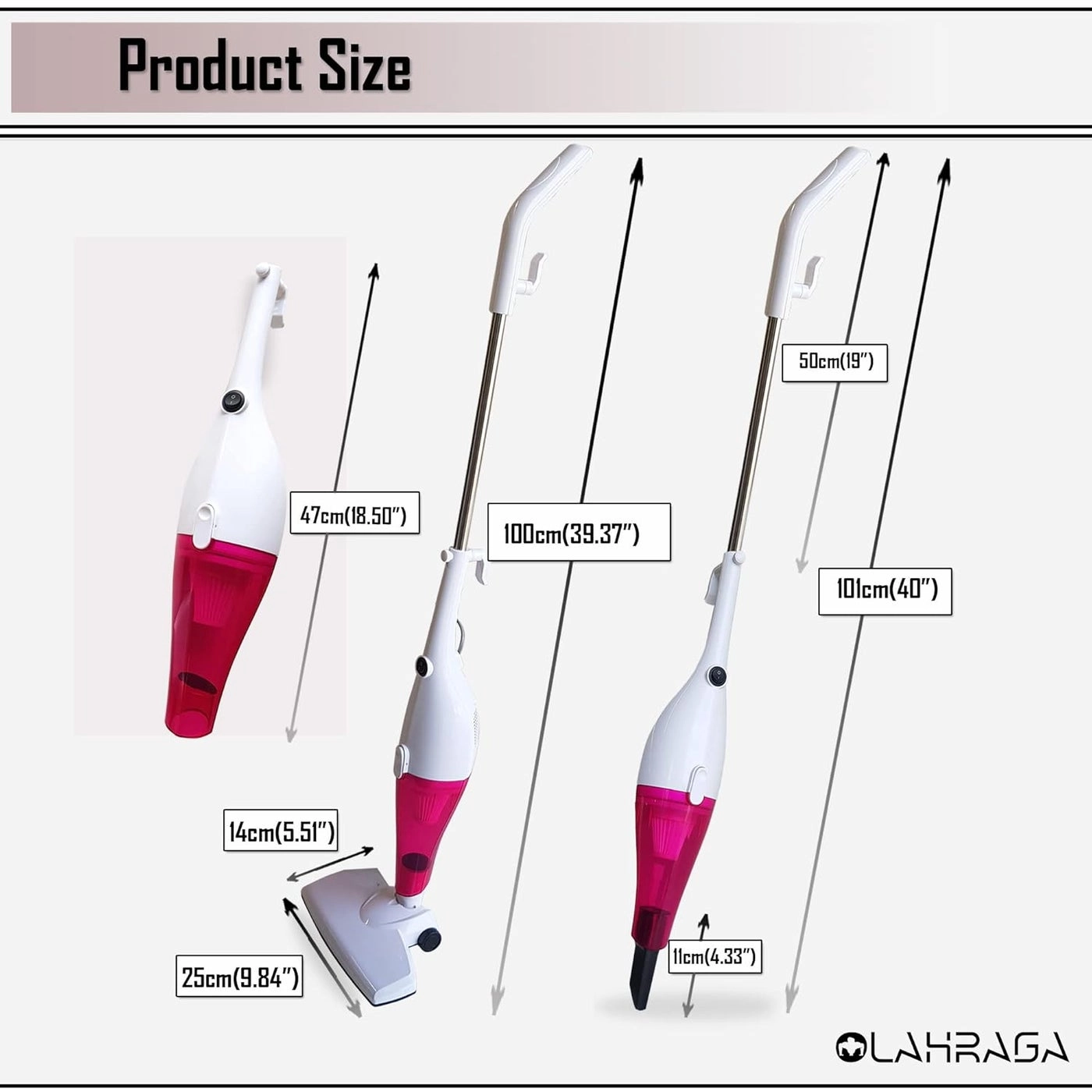 2 In 1 Lightweight Upright Stick Vacuum Cleaner - 20 mins