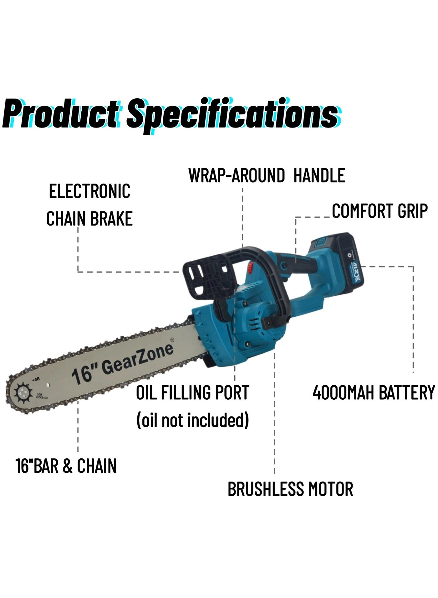 yy010-pt - 21V 4.0Ah 16inch Cordless