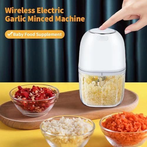 Mini Electric Kitchen Chopper - 350 ml USB Rechargeable