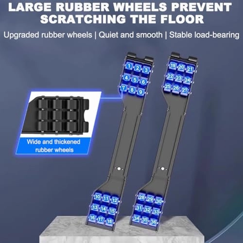 Washing Machine Refrigerator Roller Base - 36 high-quality rubber wheels 54 cm to 70 cm