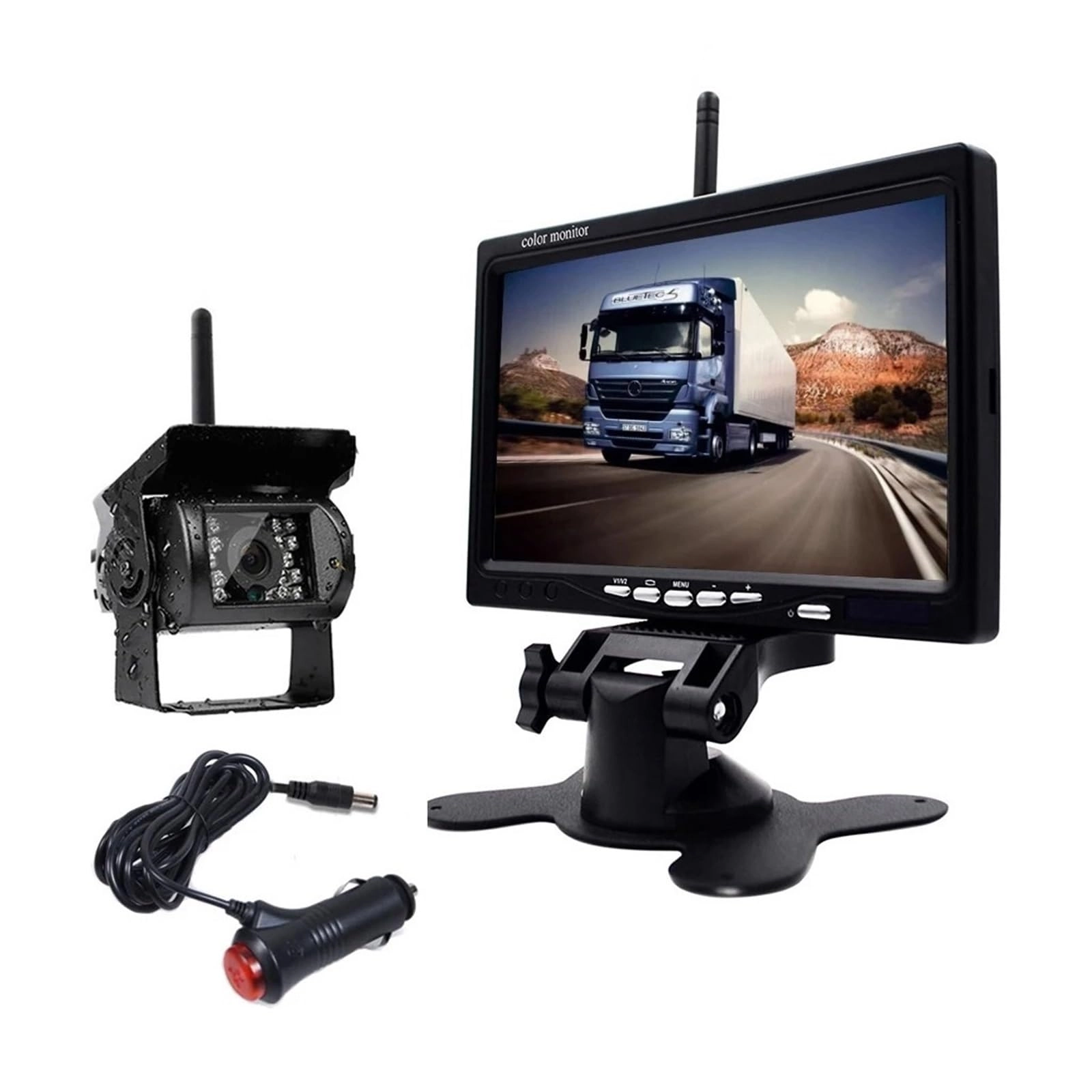 Monitor - 7" HD 800 x 480 + Rear View Camera - 8LED Night Vision