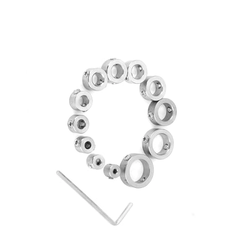 Drill Depth Stop Collar - stainless steel 12 piece(s) 3,4,5,6,7,8,9,9.5,10,12,14,16mm