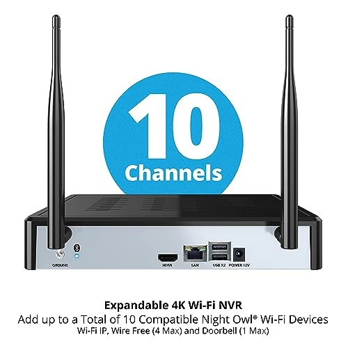 10 Channel Bluetooth Home Security Camera System - (8) 2K