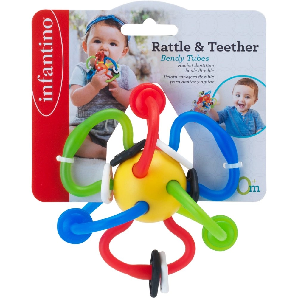 Rattle & Teether Bendy Tubes - Suitable for newborns and above