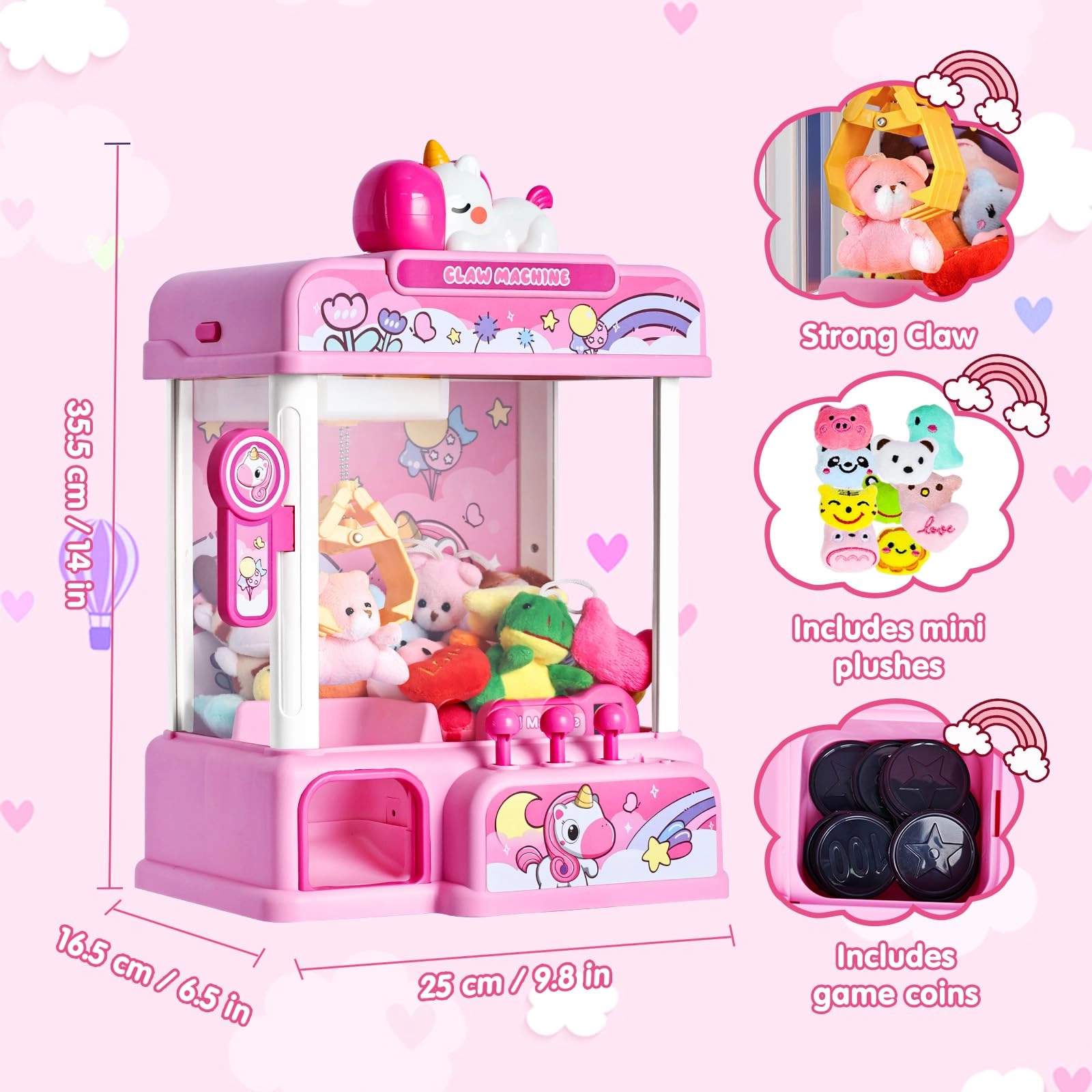 CWLAKON Mini Claw Machine Unicorns - 3 years+
