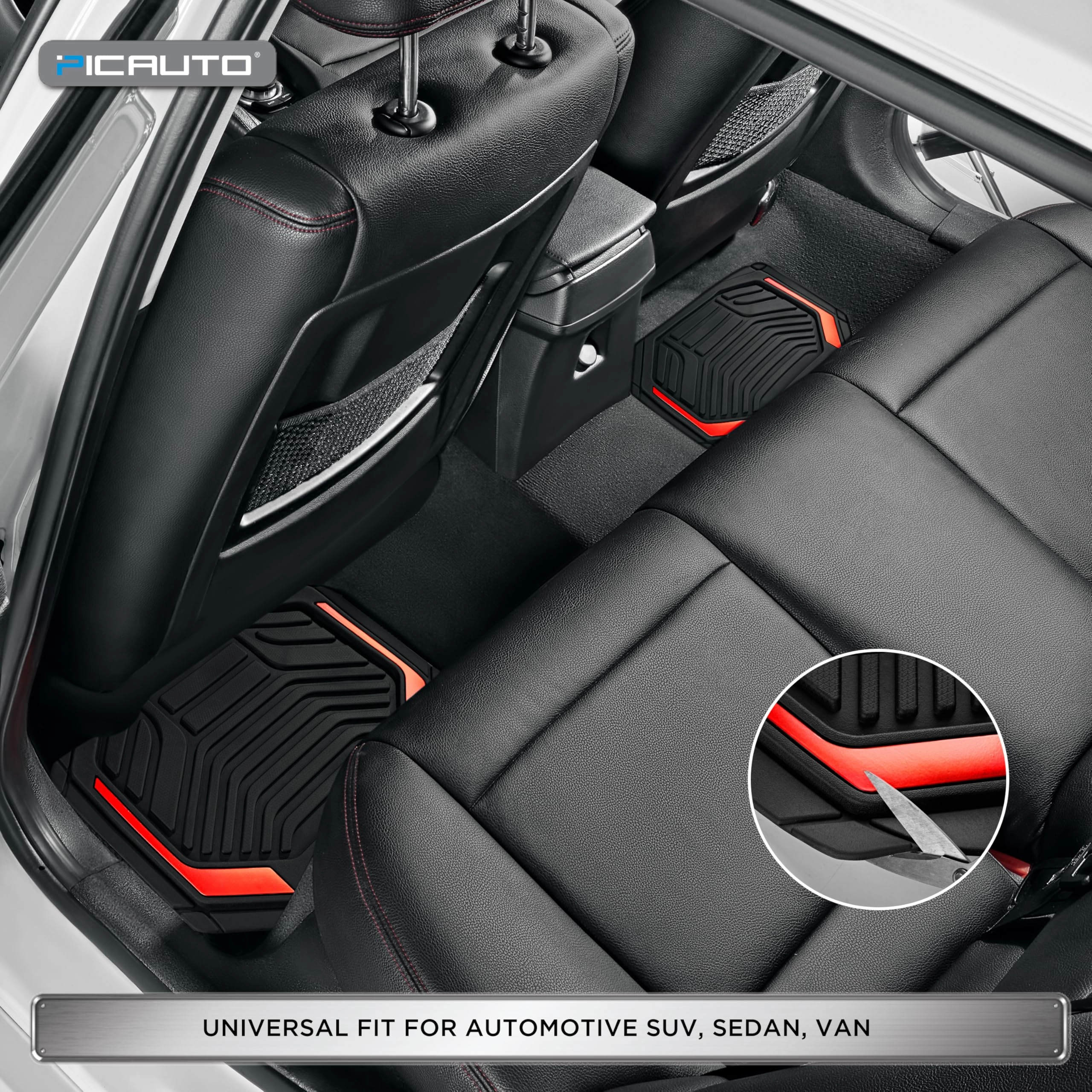 Heavy Duty Rubber Floor Mats - Pink Universal Fit