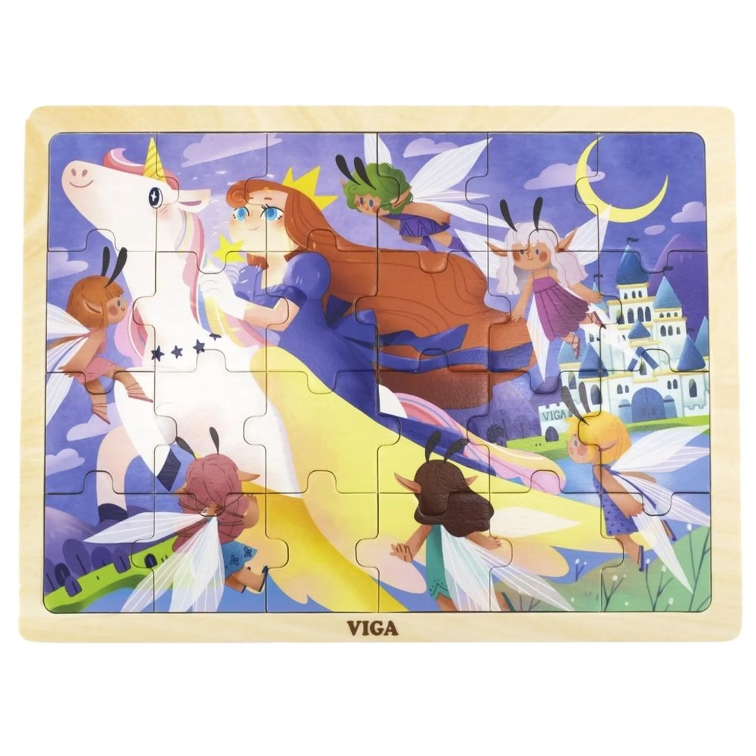 VIGA Fairytale Wooden Puzzle (29464294-44647) - 24 pcs