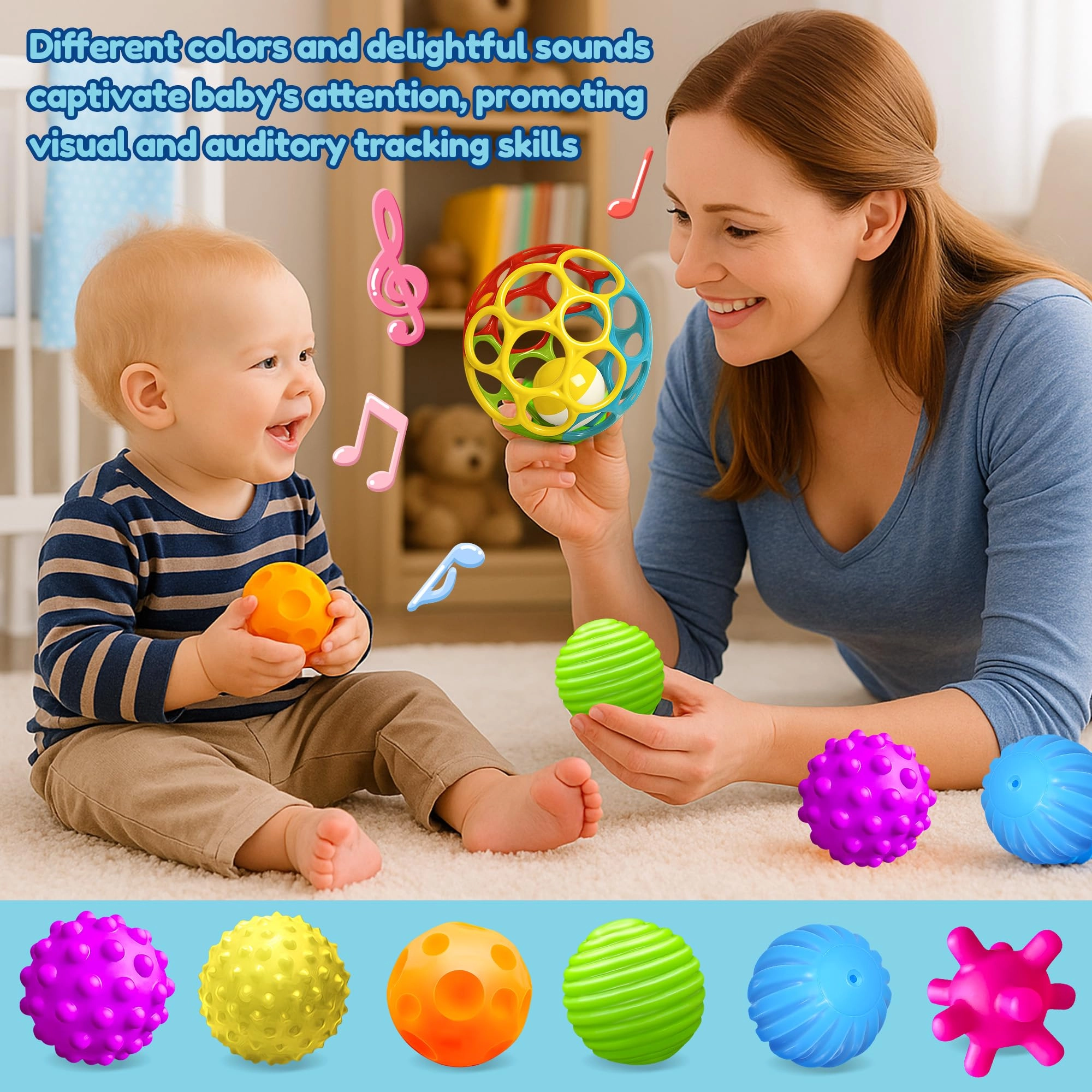 Sensory Textured Balls - Plastic