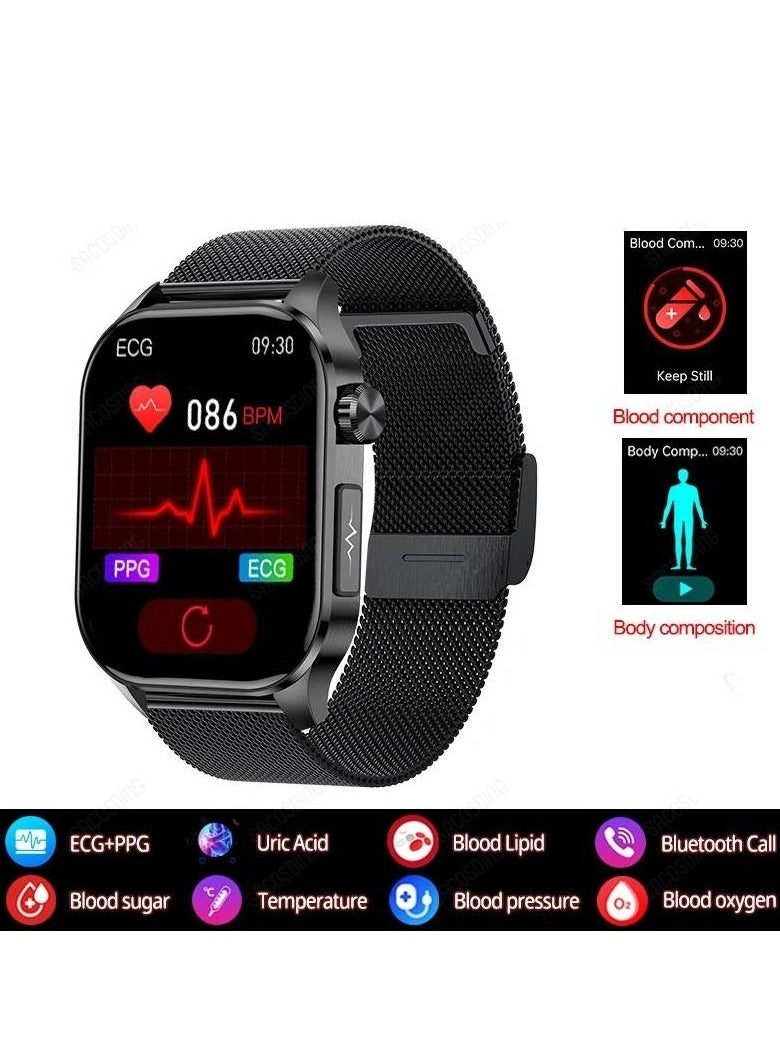 Saco Health Smart Watch - Blood Glucose Monitoring Uric Acid Heart Rate