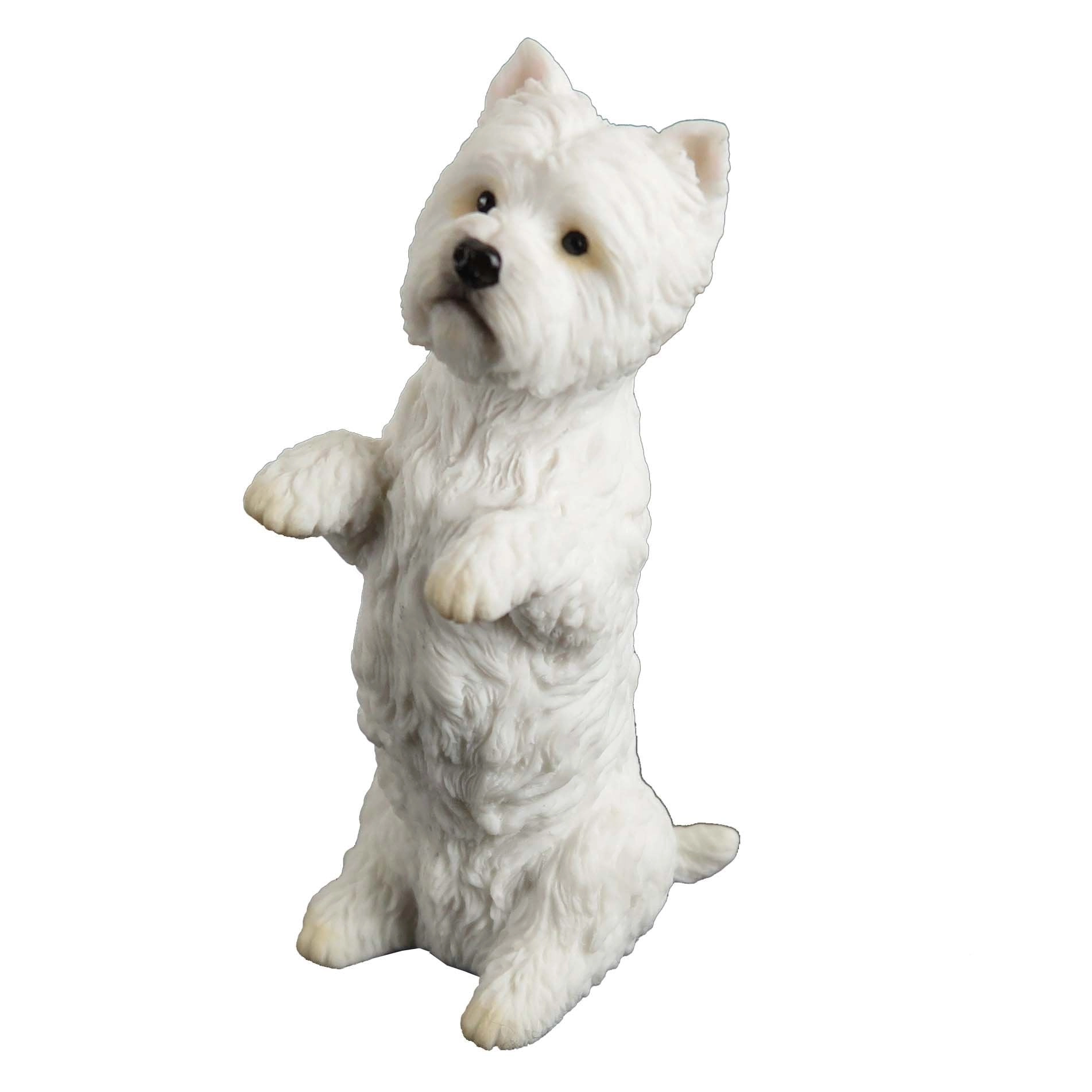 Veronese Design West Highland White Terrier Sitting Up Puppy Dog - 4.25"H Miniature