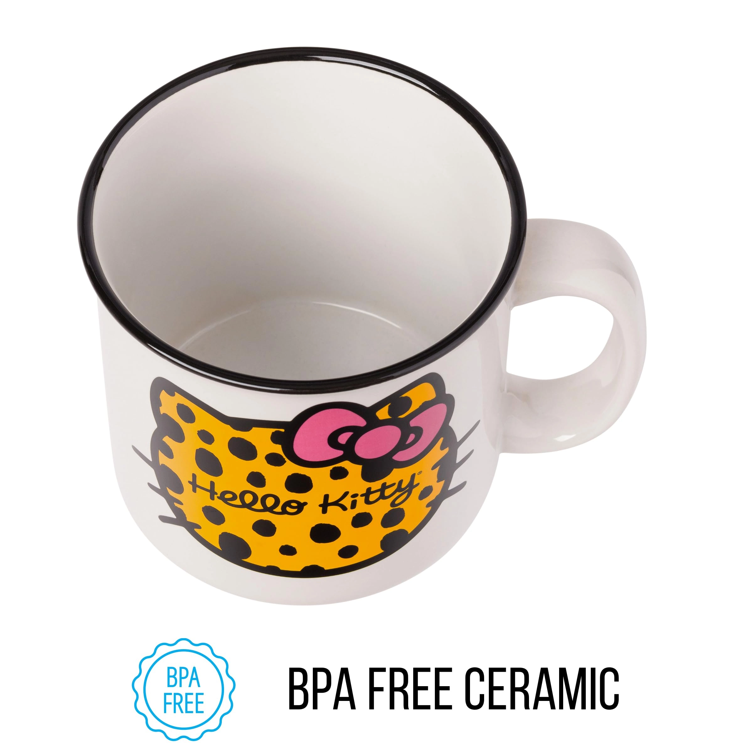 Hello Kitty Cheetah Head Ceramic Camper Mug - 1 pcs