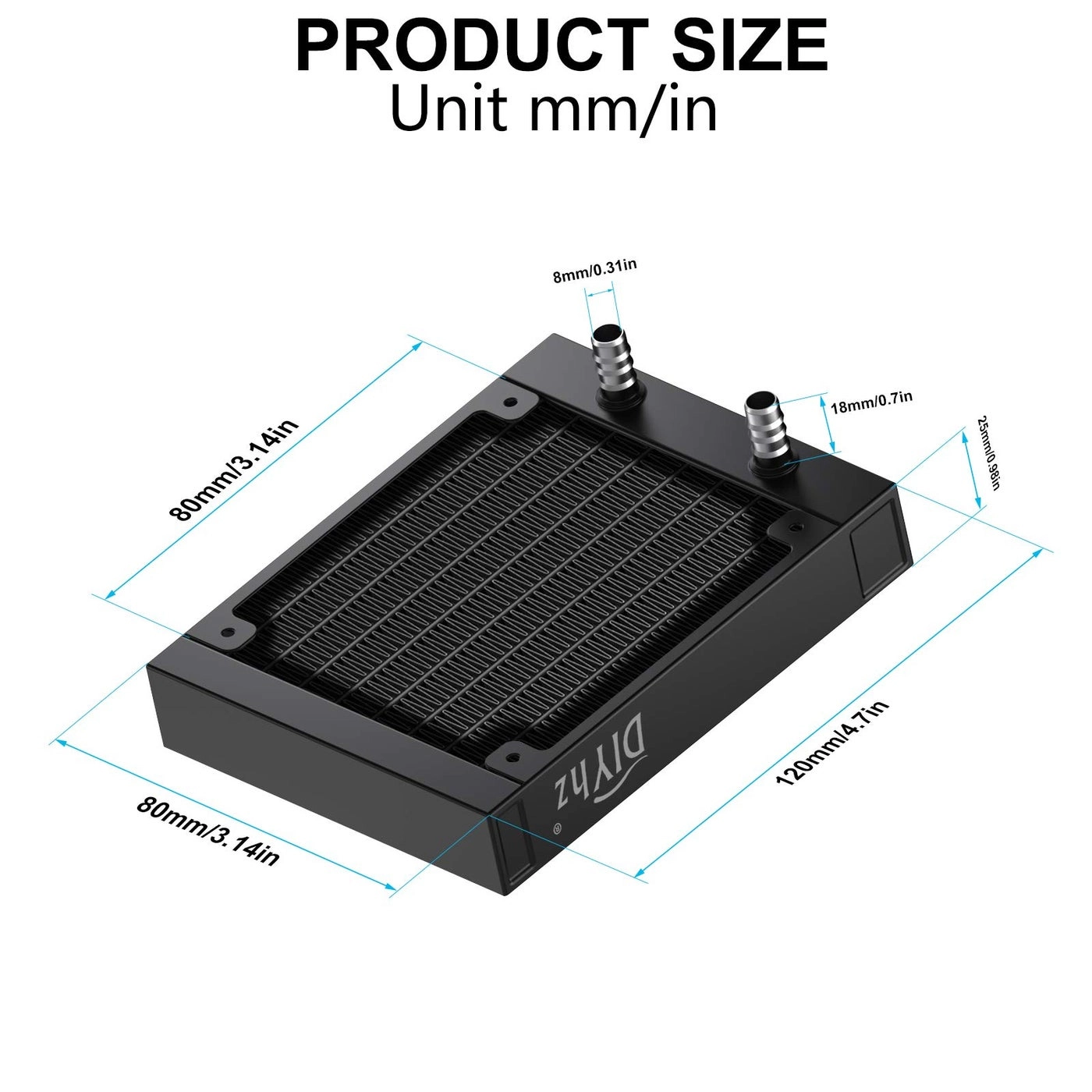 Water Cooling Radiator - 80mm