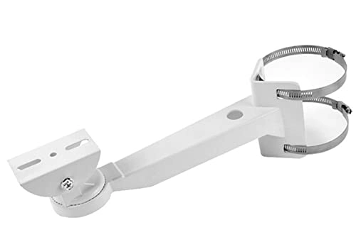 Corner Pole Mounting Bracket - 2 Loops White Adjustable 90 degrees