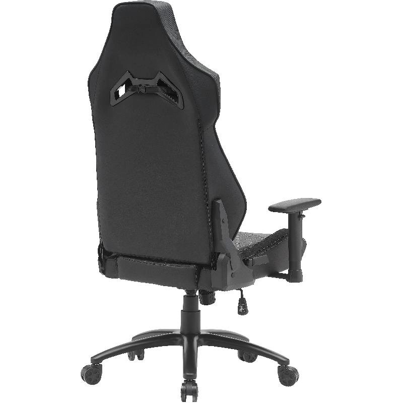 Premium Highback Gaming Chair - Black PU Leather Adjustable Height