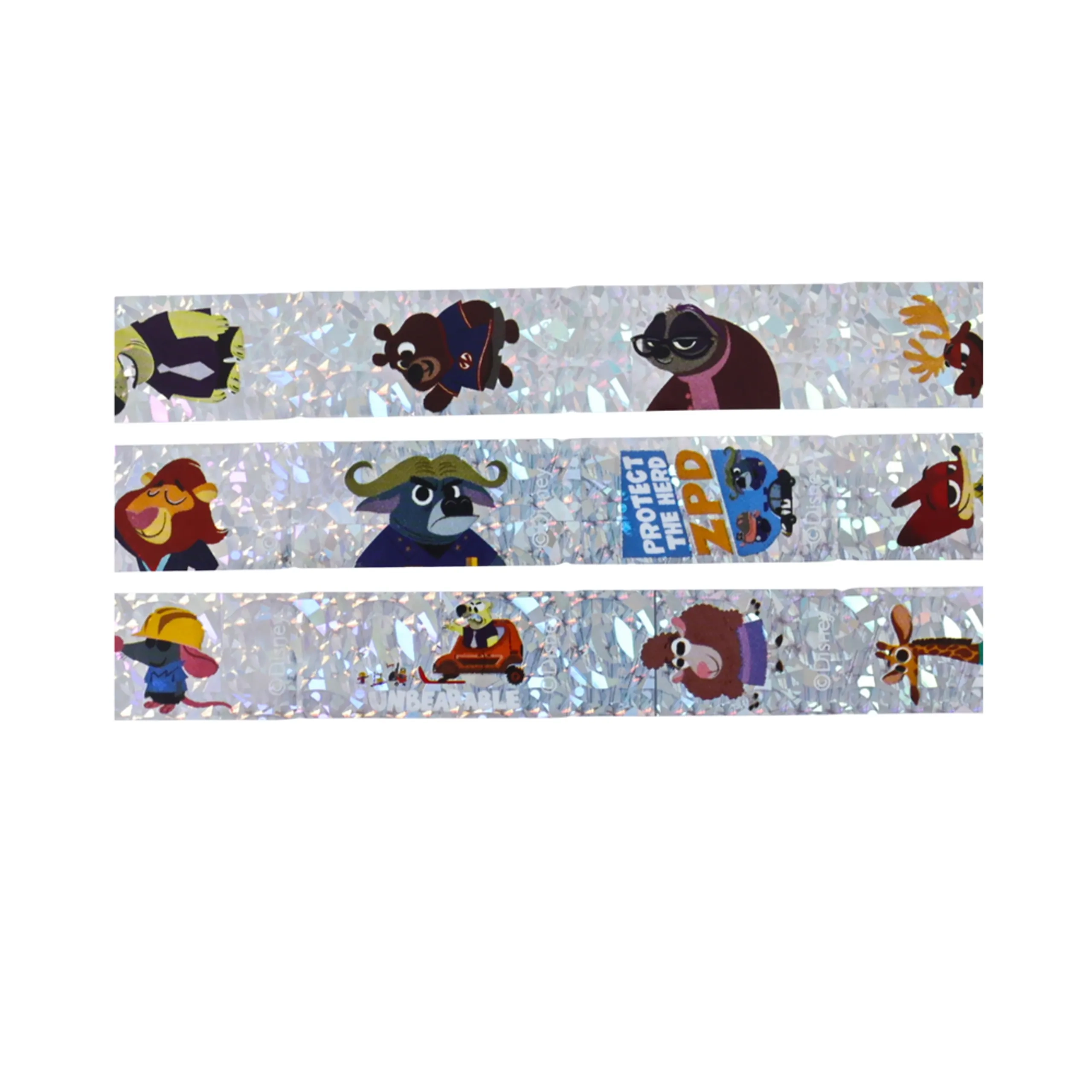 Zootopia Holographic Sticker Bead Bracelet Making Craft Set - 160pc Heart-Shaped Multicolor