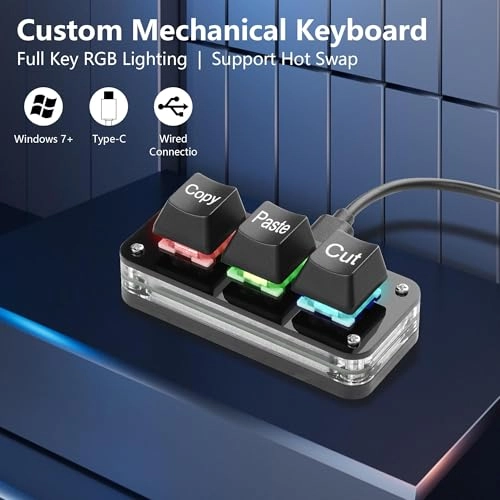 Mini 3 Key Macro Keypad - Wired