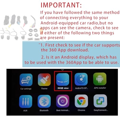 AHD Panoramic System Reversing Camera - Android Auto 720P/1080P
