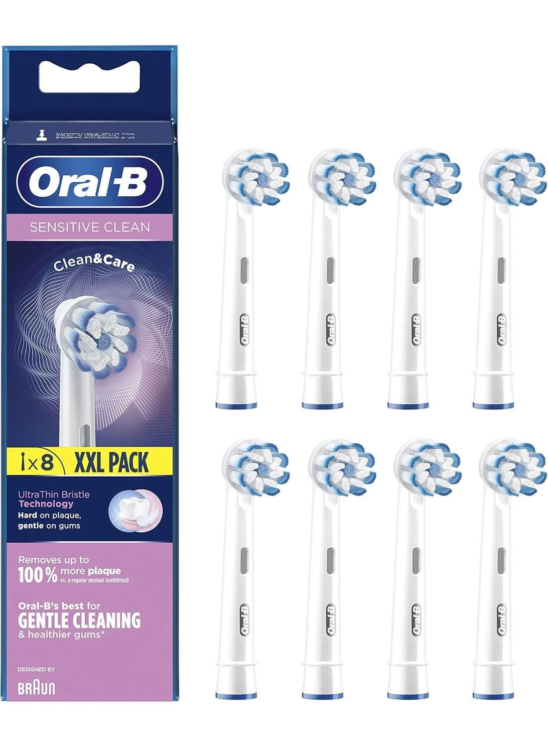 Sensitive Clean - Pack of 8 Extra Soft Bristles