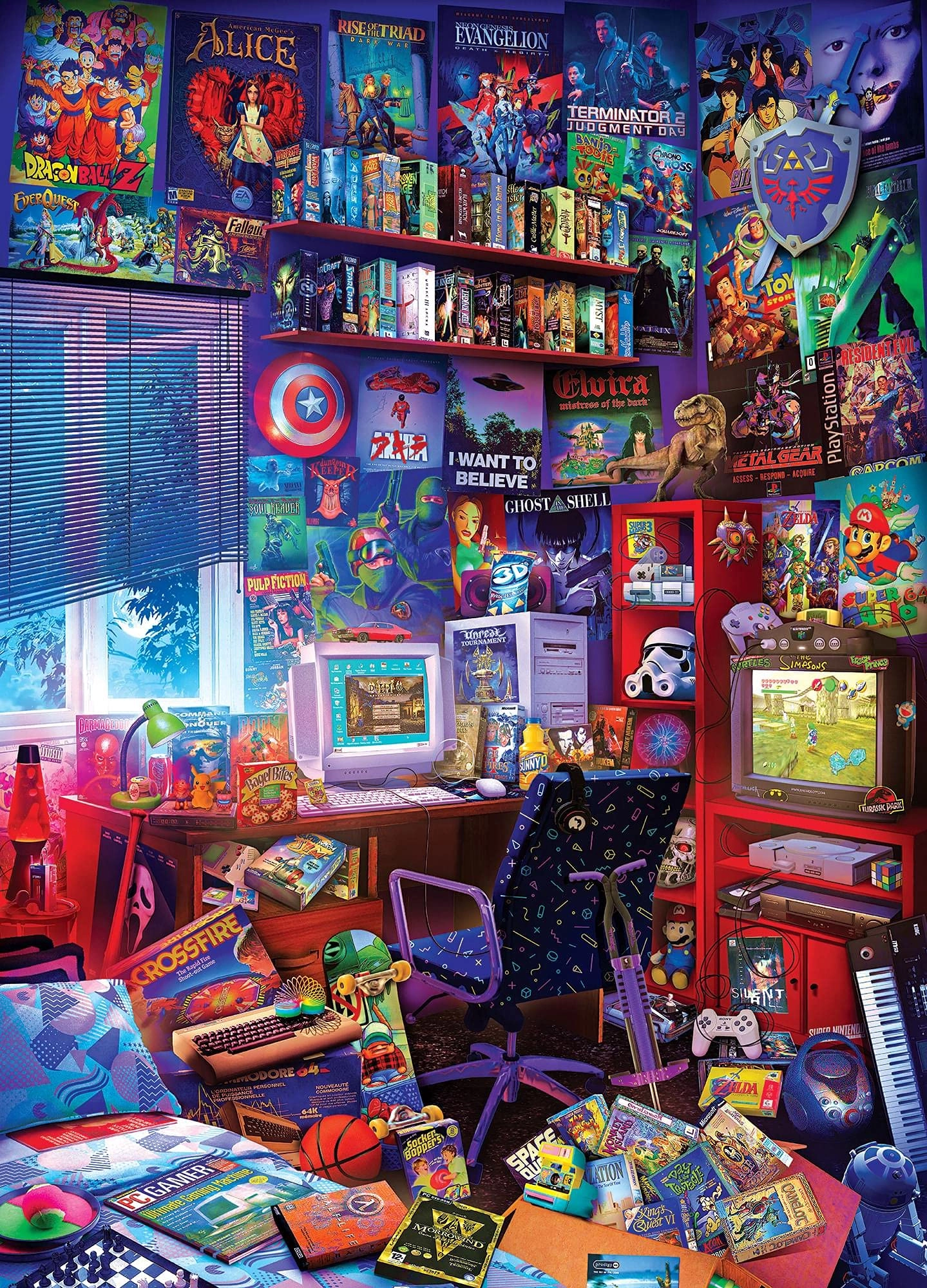 Toynk '80s Game Room Pop Culture Puzzle - 1000 pcs