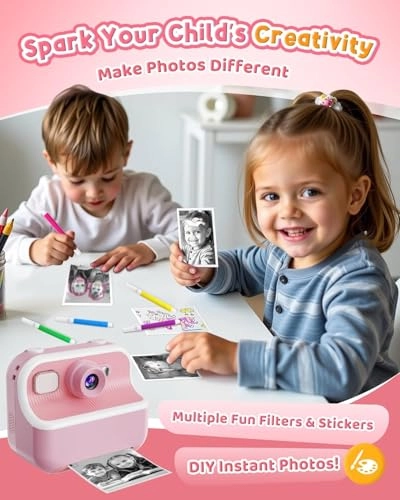 Instant Print Camera - 1080P 32GB Inkless Thermal Printing