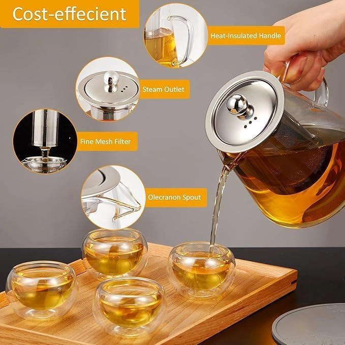 Borosilicate Glass Tea Pot - 750ML