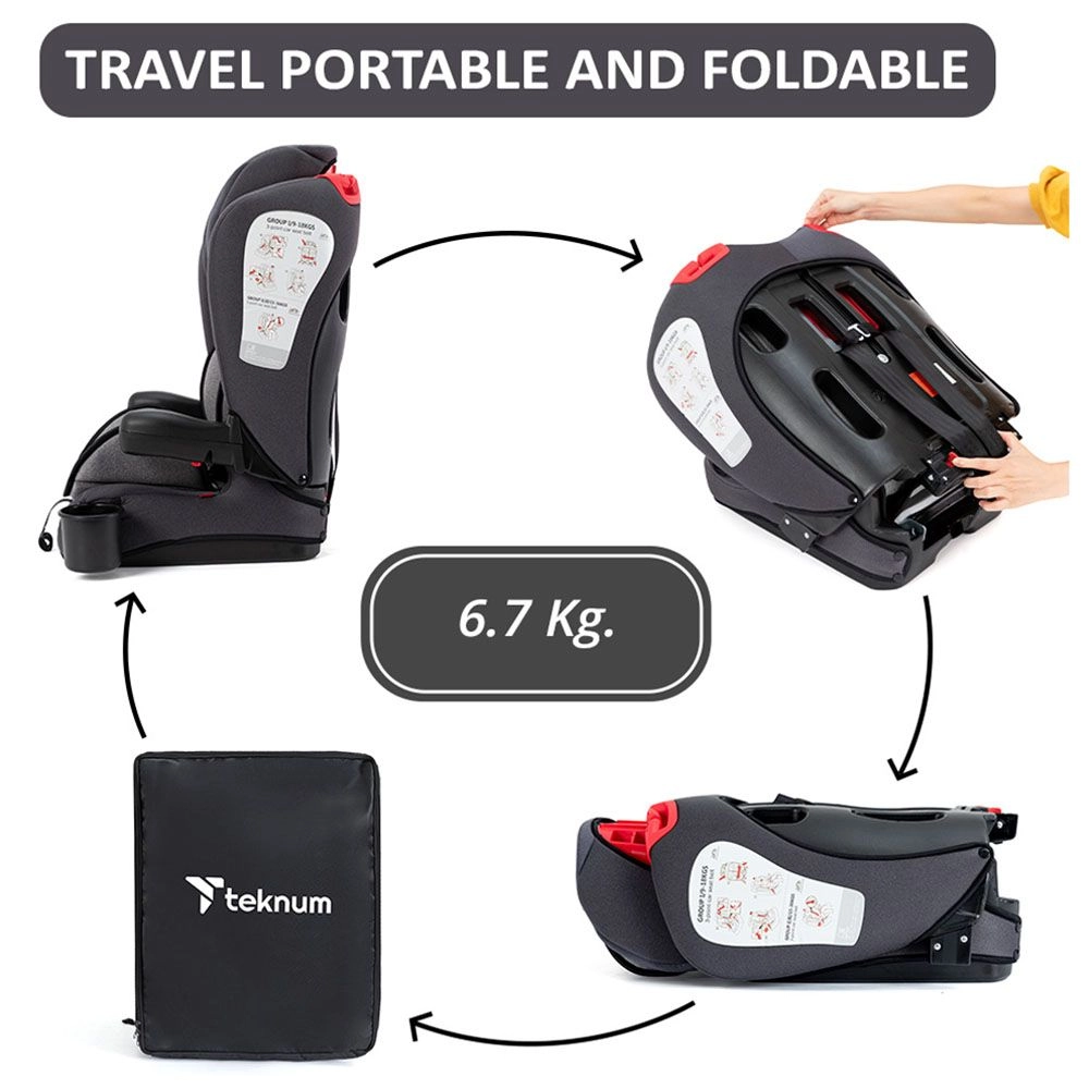 Pack And Go Foldable Car Seat - Group 1/2/3 (9-36Kg)