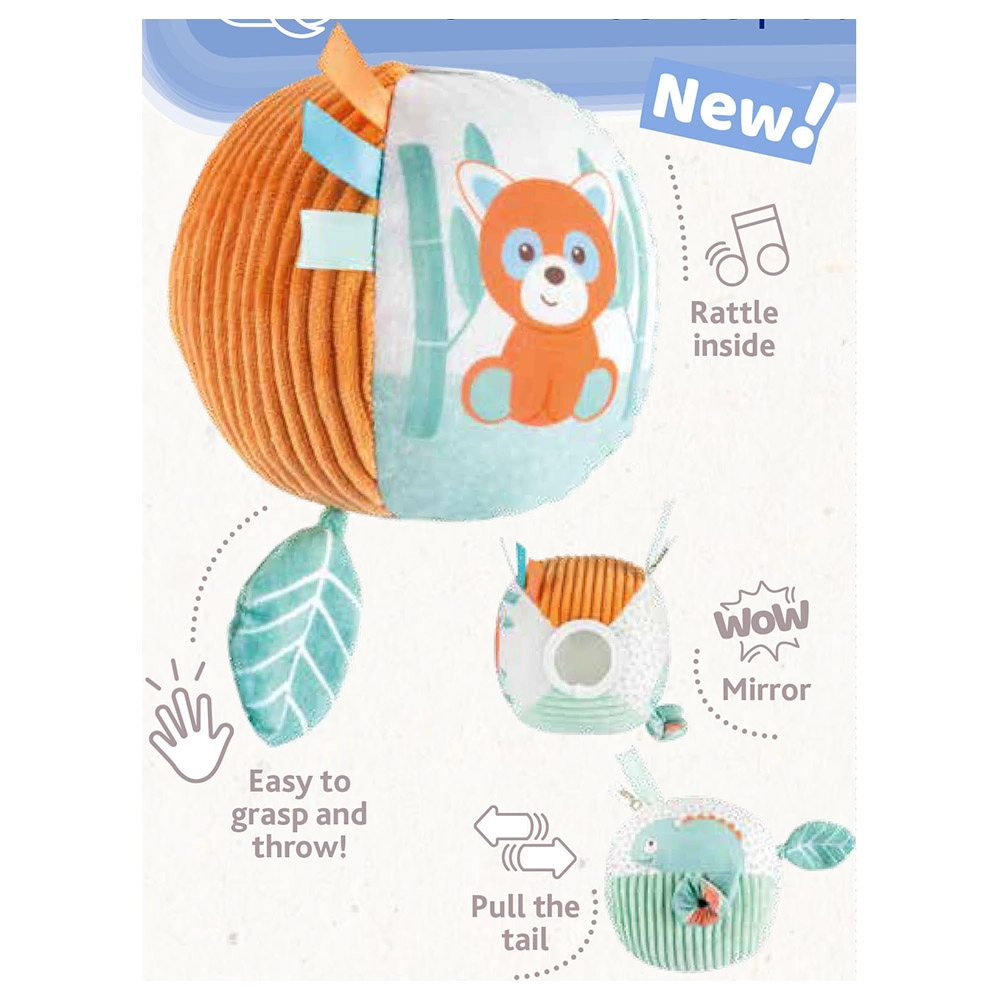 Panda & Chameleon Rattle Ball - Suitable for 3 to 18 months variety of high-quality fabrics