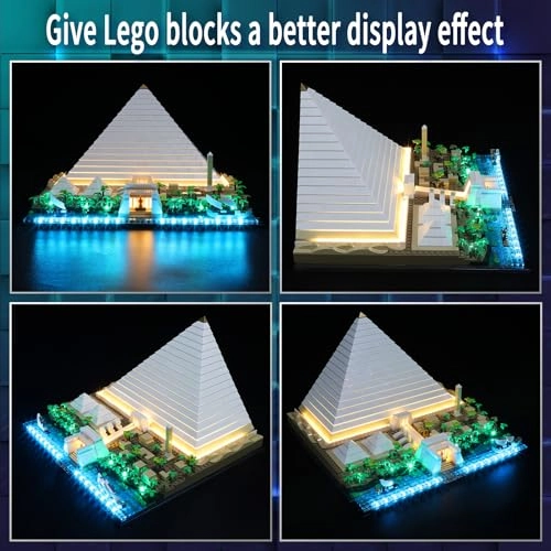 LED Light for LEGO 21058 Architecture Great Pyramid of Giza Set - Plastic