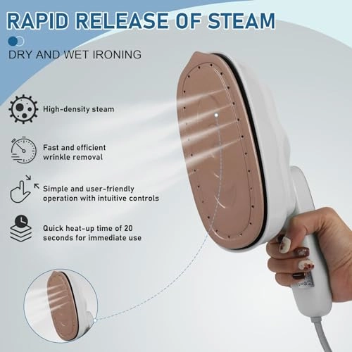 Mini Steam Iron - 1200W 180 Degree Foldable